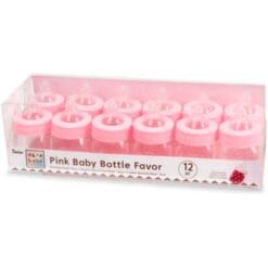 Pink Baby Bottle Favors 12PK