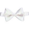 Bow Tie White Satin w/Neckband