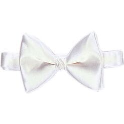 Bow Tie White Satin w/Neckband
