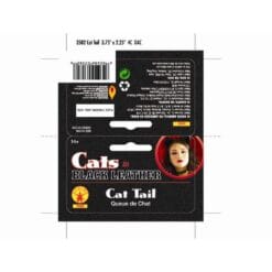 Cat Tail Faux Black Leather