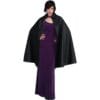 Cape 45&Quot; Black Taffeta Adult