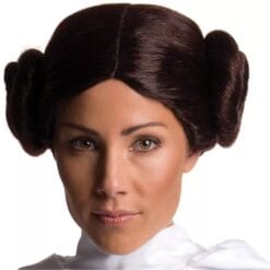 Princess Leia Wig, Brown Adult