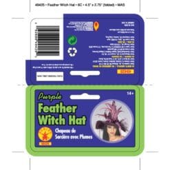 Witch Hat Adult Purple w/Feather