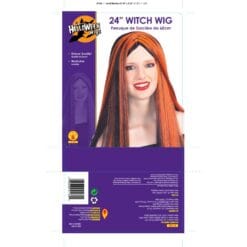 Witch Wig 24" Black/Orange