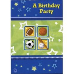 Birthday Sports Invitations 8CT