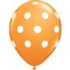 11&Quot; Orange W/White Polka Dots 50Ct