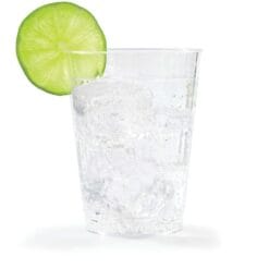 Tumbler 12Oz Fluted Clear Plastic 8Ct