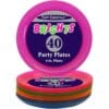 Neon Color Plates Plastic Astd RND 6" 40CT