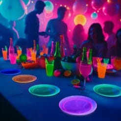 Neon Color Plates Plastic Astd Rnd 6&Quot; 40Ct
