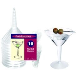 Martini Glasses 2PC Clear 8oz 10CT