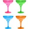 Margarita Glasses Astd Neon Colors Two-Piece Plastic 12Oz 12Ct