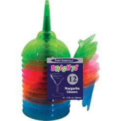 Margarita Glasses Astd Neon Colors Two-Piece Plastic 12oz 12CT 8 Margarita Glasses Astd Neon Colors Two-Piece Plastic 12Oz 12Ct