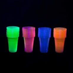 Neon Party Cups Soft Plastic Astd Colors 16oz 20CT 10 Neon Party Cups Soft Plastic Astd Colors 16Oz 20Ct