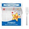 Forks Clear Plastic Heavy Duty 50ct 2 Forks Clear Plastic Heavy Duty 50Ct