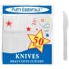 Knives Clear Plastic Heavy Duty 50ct