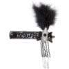 Black Sequin Flapper Headband W/Feather