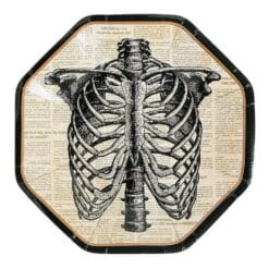 Vintage Skeleton Octagonal Plates Paper 7" 8CT