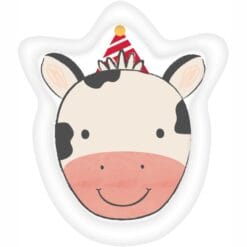 Barnyard Birthday Cow Shaped Plates 7" 8CT