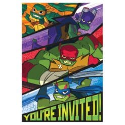 TMNT Turtle Invites 8CT