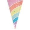 Unicorn Horn Shaped Treat Bags - 11&Quot; X 6&Quot; Rainbow Multicolor 15Ct