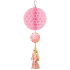 Oh Baby Girl Hanging Honeycomb w/Tassel Tail 29.5" 1PC