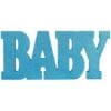 Baby Blue Standing Mdf Glittered Sign