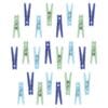 Blue & Green Clothespin Favors 24CT