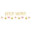 Hello World Baby Girl Banner Kit 2 Hello World Baby Girl Banner Kit