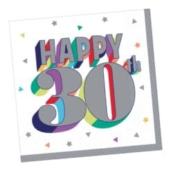 Heres To 30 Napkins Beverage 16CT