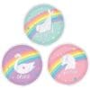 Magical Rainbow Birthday Round Iridescent Plates, Assorted, 7" 8CT 1 Magical Rainbow Birthday Round Iridescent Plates, Assorted, 7&Quot; 8Ct
