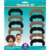 Black &Amp; Brown Good Vibes Moustaches 12Ct