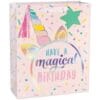 Unicorn Birthday Large Bag W/Gift Tag