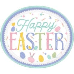 Pretty Pastels Easter Oval Plates 8CT