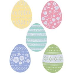 Mini Glitter Egg Cutouts 2.5" 50PCS