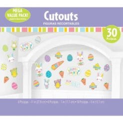 Hello Bunny Easter Cutouts Astd 30CT