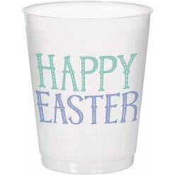Pretty Pastels Frosted Easter Plastic Cups 14oz 8CT