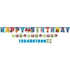 Super Mario Brothers™ Any-Age Birthday Banner & Mini Banner Kit