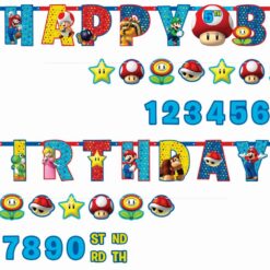 Super Mario Brothers™ Any-Age Birthday Banner & Mini Banner Kit