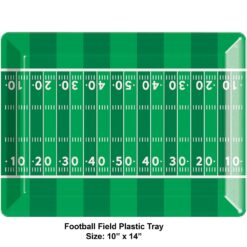 Football Plastic Serving Tray 10"x14"
