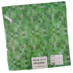 Minecraft Style Green Napkins Lunch 20CT