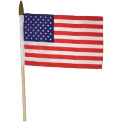 USA Flag 4" x 6" w/Wooden Dowel