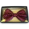 Pink Striped Costume Bow Tie