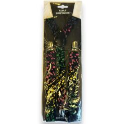 Color Music Notes on Black Suspenders