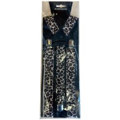 Cheetah Print Suspenders