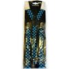 Blue &Amp; Black Checkered Suspenders