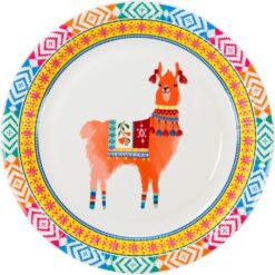 Boho Llama Plate 9" 8CT