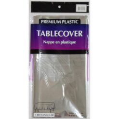 Silver Metallic Table Cover 54x108