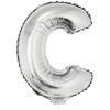 16&Quot; Ltr Silver C Foil Balloon
