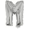16&Quot; Ltr Silver M Foil Balloon