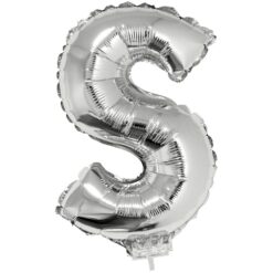 16" LTR Silver S Foil Balloon